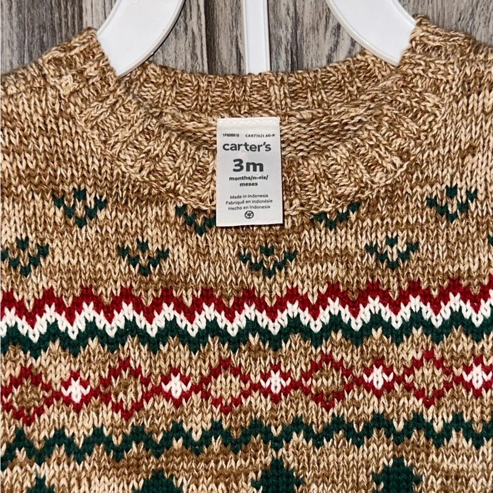 Carter's Baby 2pc Holiday Sweater & Corduroy Pant Set 3m- NWT